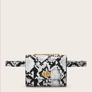 Snakeskin Print Fanny Pack